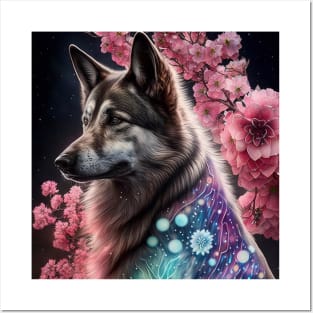 Abstract Wolfdog Posters and Art